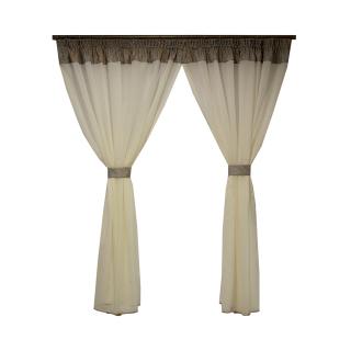 Perdea Velaria in ivoire si tafta, 150x185 cm