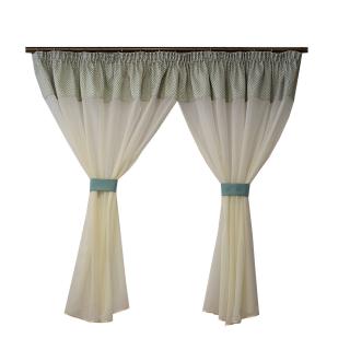 Perdea Velaria ivoire cu tafta menta, 320x140 cm