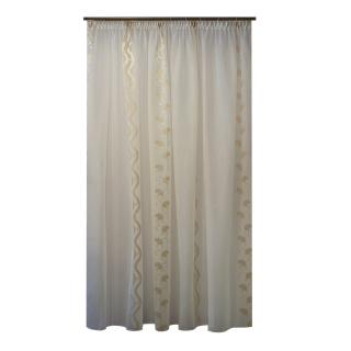 Perdea Velaria sable floricica ivore, 240x245 cm