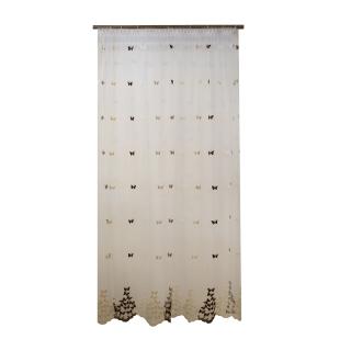 Perdea Velaria tiul fluturi brodati wenge, 180x255 cm