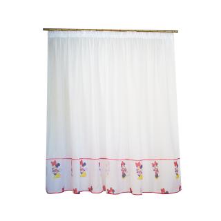 Perdea Velaria voal alb cu Minnie Mouse, 430x150 cm