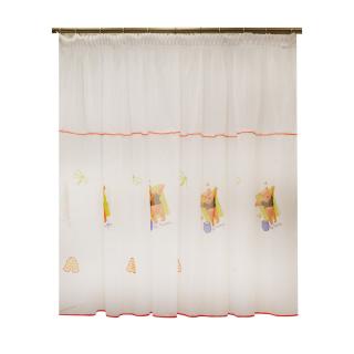 Perdea Velaria voal alb Winnie the Pooh, 260x145 cm