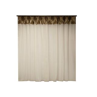 Perdea Velaria voal ivoire cu tafta baroc bej, 320x175 cm