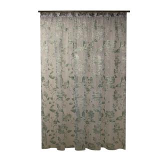 Perdea Velaria voal organza flori verzi, 300x250 cm