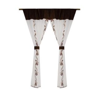 Perdea Velaria voal sirag wenge, 165x155 cm