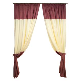 Set draperii roz cu parte unt, 2x150x260 cm