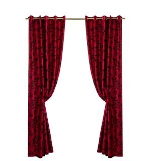 Set draperii Velaria blackout spic rosu cu capse, 2x150x275