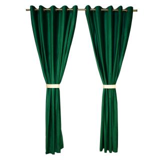 Set draperii Velaria catifea verde smarald cu capse, diverse dimensiuni