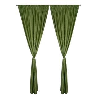 Set draperii Velaria jacard verde, 2 135x260 cm