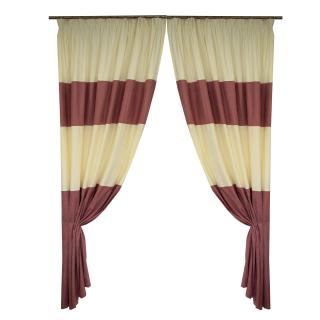 Set draperii Velaria roz-unt, 2 175x255 cm