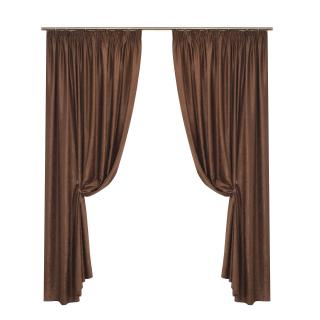Set draperii Velaria soft ciocolata, 2x150x260 cm