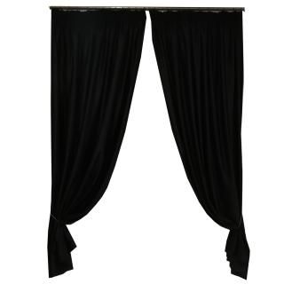 Set draperii Velaria soft negru, 2 175x245 cm