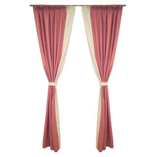 Set draperii Velaria suet roz 2x140x260 cm