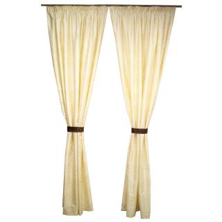 Set draperii Velaria tafta baroc ivory, 2x160x260 cm