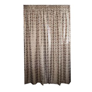 Set draperii Velaria tafta romburi beige, 2 140x255 cm