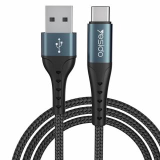 Cablu USB to Type-C, 3A, 1.2m Yesido CA-62, Negru