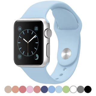 Curea pentru Apple Watch 1   2   3   4   5   6   7   8   SE   SE 2   Ultra   Ultra 2 (42 mm   44 mm   45 mm   49 mm) - Blue Lite