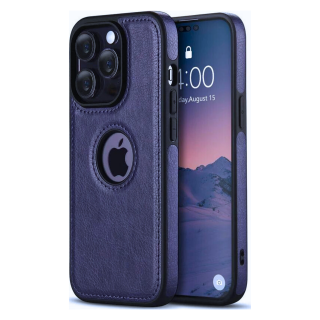 Husa Business din Piele pentru iPhone 13 Pro, Blue
