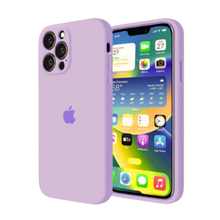 Husa din Silicon cu Protectie Camera pentru iPhone 13, Liliac