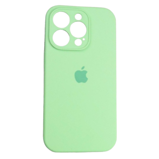 Husa din Silicon cu Protectie Camera pentru iPhone 13, Pistachio