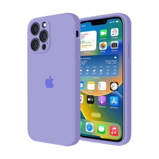 Husa din Silicon cu Protectie Camera pentru iPhone 13 Pro, Lila