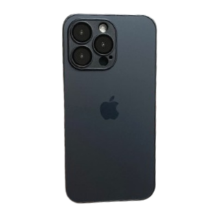 Husa din Sticla si Silicon cu Protectie Lentile Camera pentru iPhone 11, Negru Grafit-Mat