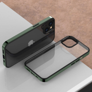 Husa Electroplated Frame pentru iPhone 13, Green