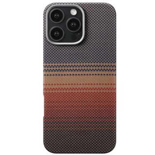 Husa iPhone 16 Pro Max, Kevlar Aramid Fiber with MagSafe, Orange Sunset