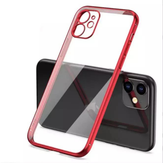 Husa Luxury cu Margini Color pentru iPhone 11 Pro, Red