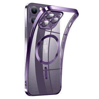 Husa Luxury MagSafe cu Protectie Lentile Camera si Anti-Shock pentru iPhone 11, Deep Purple