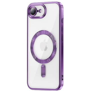 Husa Luxury MagSafe cu Protectie Lentile Camera si Anti-Shock pentru iPhone 16 E, Deep Purple