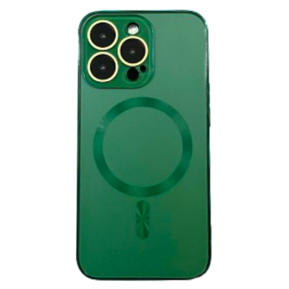 Husa MagSafe AG Glass Shockproof cu protectie camera pentru iPhone 16, Cangling Green