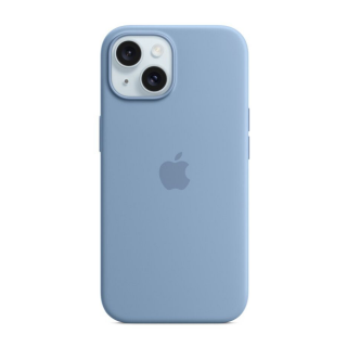 Husa MagSafe de Silicon pentru Iphone 15, Winter Blue