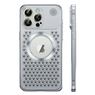 Husa MagSafe din Dur Aluminiu pentru iPhone 15 Pro Max, Silver
