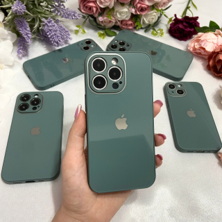 Husa Pentru iPhone 11 Pro Sticla si Silicon, Green