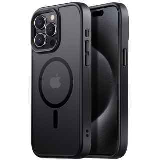 Husa pentru iPhone 13 Pro, MagSafe, Drop Resistant Shockproof, Matte Skin Black