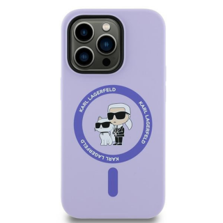Husa pentru iPhone 14 Pro Max Karl Lagerfeld Silicone Ring MagSafe (KLHMP14XSCMKCRHU) KarlChoupette, Purple