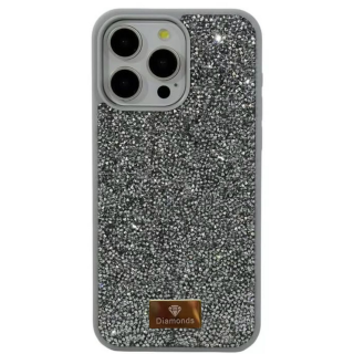 Husa pentru iPhone 15 Plus Shiny Luxury Diamond, Gray