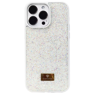 Husa pentru iPhone 15 Plus, Shiny Luxury Diamond, White