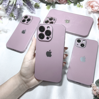 Husa Pentru Iphone 15 Plus, Sticla si Silicon, Pale-Purple