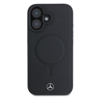 Husa pentru iPhone 16 Plus, Mercedes Smooth Leather MagSafe, Black