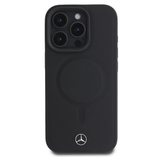 Husa pentru iPhone 16 Pro Max, Mercedes Smooth Leather MagSafe, Black