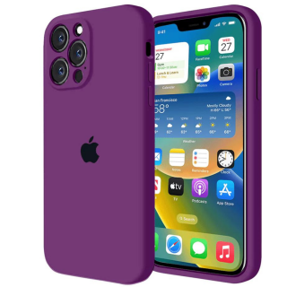Husa pentru iPhone 16 Pro Max, Silicon cu Protectie Camera, Dark-Purple