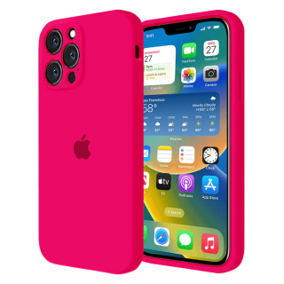 Husa pentru iPhone 16 Pro Max, Silicon cu Protectie Camera, Pink-Neon