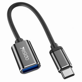 OTG Cable Adapter (GS01) - Type-C to USB 3.0, Plug  Play - Black