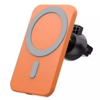 Suport MagSafe Auto cu Incarcare Wireless pentru iPhone, Orange