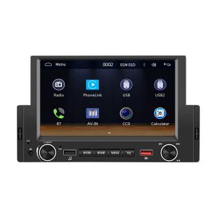 MP5 Player Auto 1DIN, CarPlay si Android Auto wireless, USB Fast Charge, Bluetooth, ecran tactil 6.2 inch
