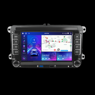 Navigatie Android Dedicata Volkswagen, Skoda, Seat 4GB RAM, 64GB ROM, Ecran 7 inch, CarPlay si Android Auto Wireless, USB Frontal, Radio RDS