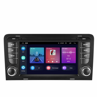 Navigatie Audi A3 (2003-2012) cu Android 13, 2GB RAM 32 GB ROM ecran 7 Inch, Carplay si Android Auto wireless