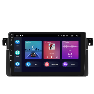 Navigatie BMW E46 (1998-2005) cu Android 11, 2GB RAM 32 GB ROM ecran 9 Inch,Carplay si Android Auto